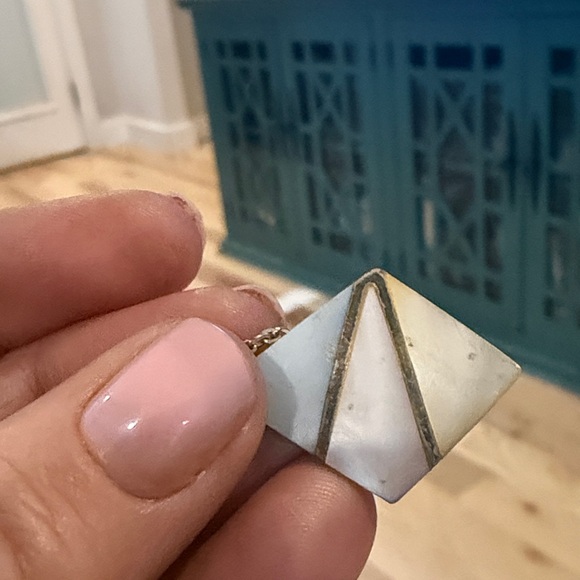 Sterling Silver Multicolored Mother of Pearl Pendant Necklace - Picture 2 of 2